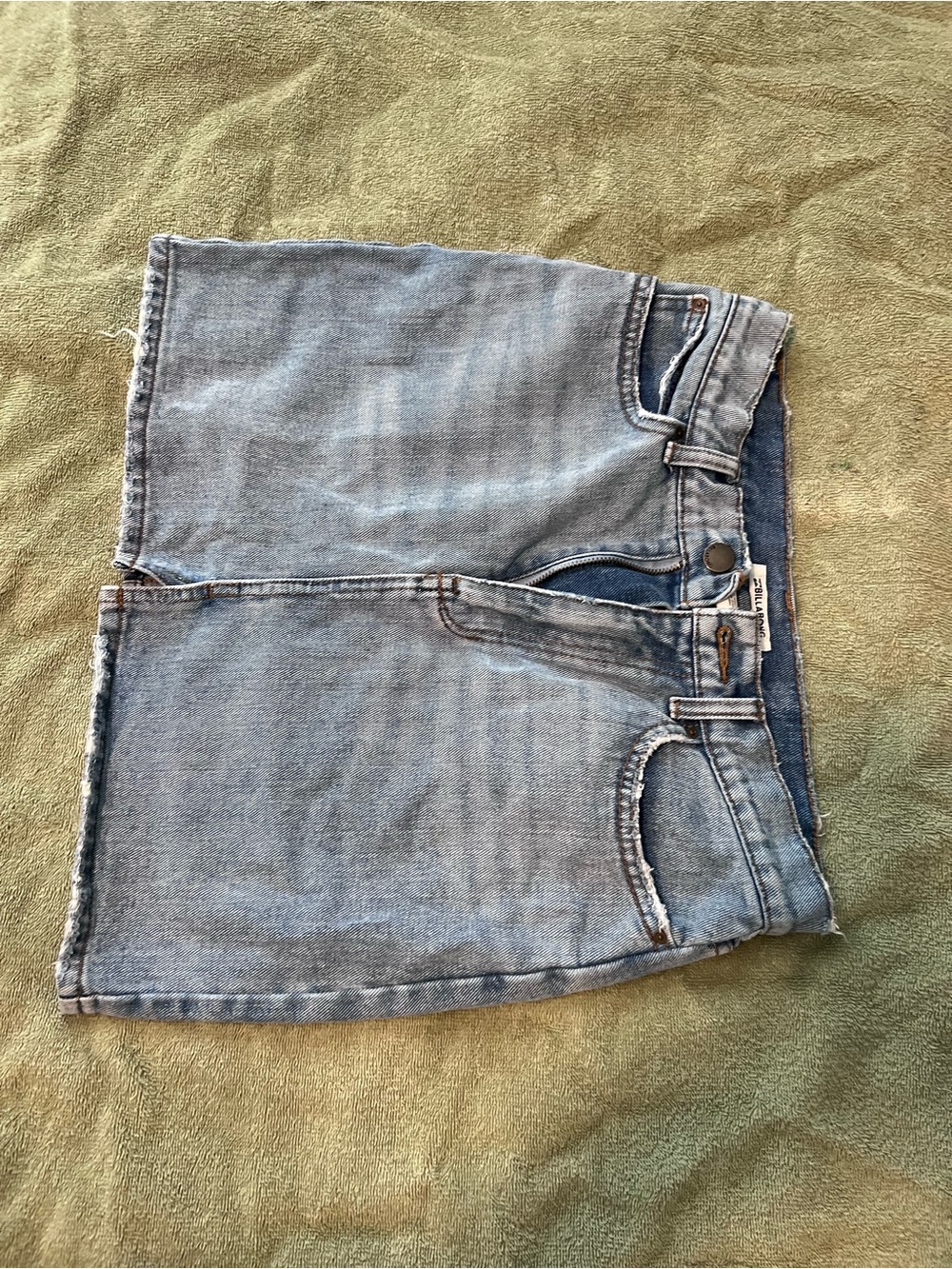 Light Wash Denim Mini Skirt